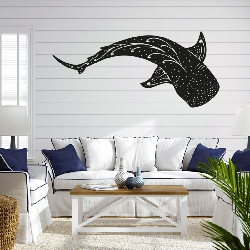 création murale en métal " Requin baleine " ACIER THERMOLAQUE