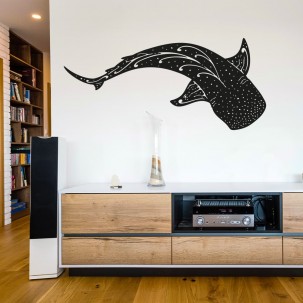 création murale en métal  " Requin baleine " ACIER THERMOLAQUE