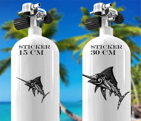 Self-adhesive stickers Swordfish black transparent background