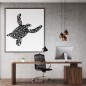 Stickers autocollants Tortue noir fond transparent