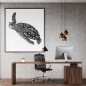 Stickers autocollants Tortue Marine noir fond transparent