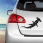 Stickers autocollants Grand Requin Marteau noir fond transparent