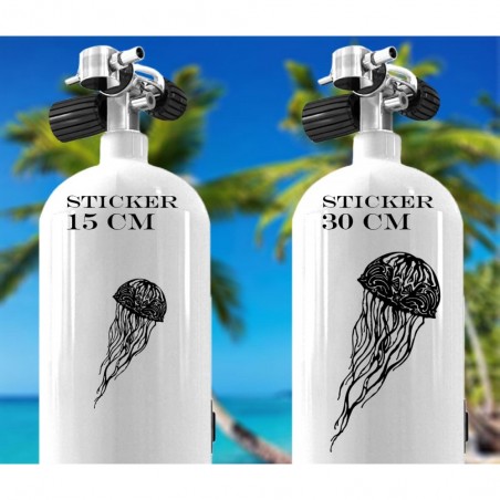 Self-adhesive stickers Jellyfish black transparent background