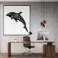 Black dolphin stickers transparent background