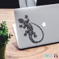 Stickers autocollants salamandre / gecko noir fond transparent