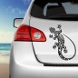 Stickers autocollants salamandre / gecko noir fond transparent