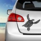 Stickers autocollants Tortue noir fond transparent