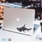 Stickers autocollants Requin Marteau noir fond transparent