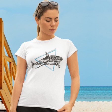 Camiseta Ecológica Mujer "El Tiburón Blanco"