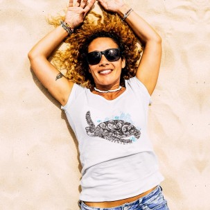 Camiseta Ecológica Mujer "La tortuga marina"