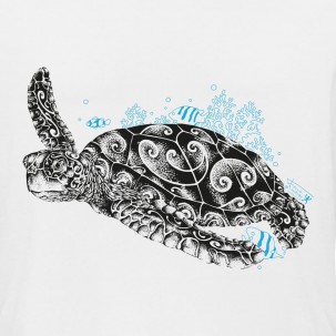 Tshirt Femme " La tortue marine"