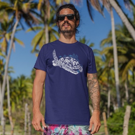 Organic Men's T-shirt "The sea turtle"