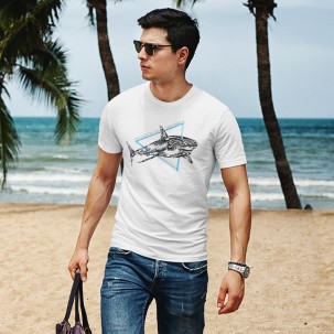 T-shirt Bio Homme "Le requin blanc"