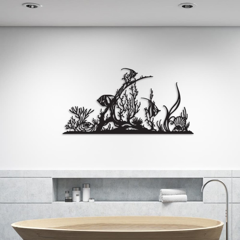 Metal wall decoration - FISH AND CORALS