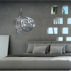 Wanddekoration aus Metall - FISH MOON MOLA MOLA