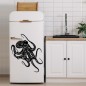 Self-adhesive stickers the black octopus transparent background